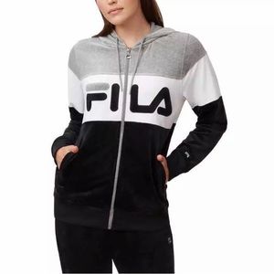 Vintage FILA Velour Zip‎ Up Hoodie